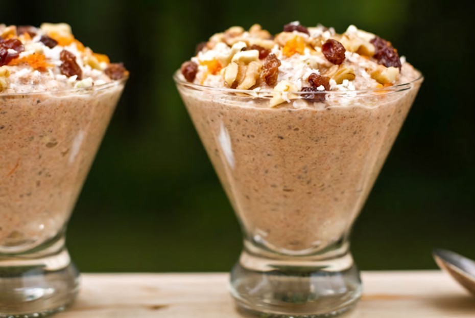 Фото рецепта Десерт из зелёной гречки и ягод