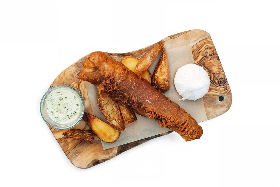 Фото рецепта Фиш-энд-чипс с соусом тартар