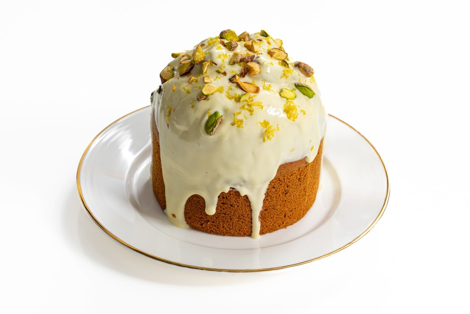 Фото рецепта Фисташковый кулич без дрожжей