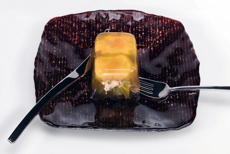 Фото рецепта Галантин из лосося и порея