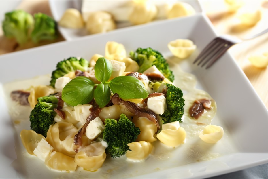 Фото рецепта Горячий салат с брокколи