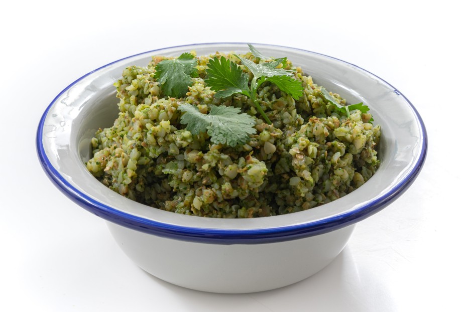 Фото рецепта Гречка с ближневосточным соусом схуг