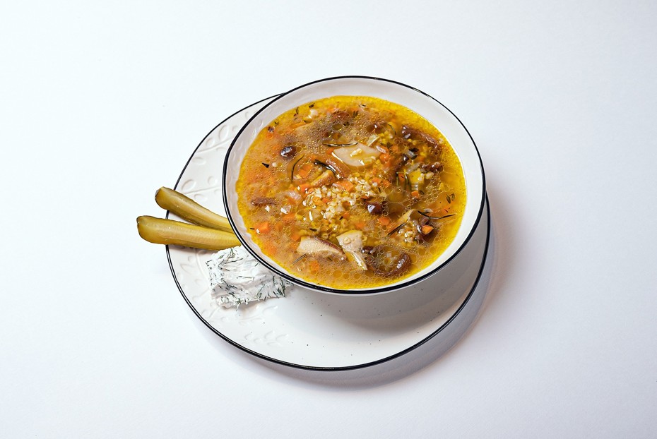 Фото рецепта Грибной суп с булгуром