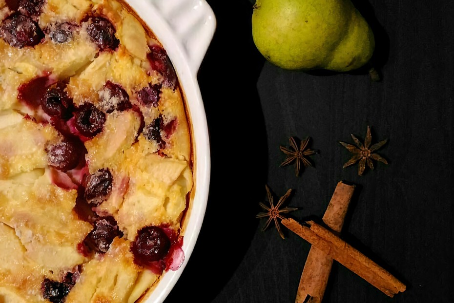 Фото рецепта Клафути с вишней и ванилью