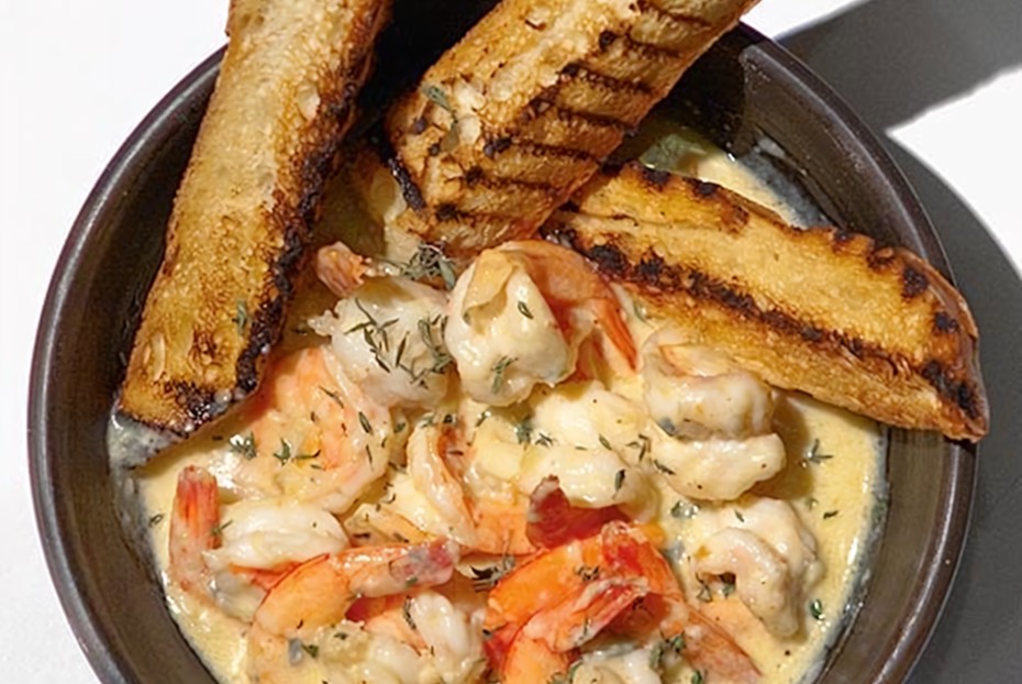 Фото рецепта Креветки в горгонзоле