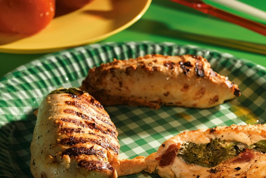 Фото рецепта Курица с ветчиной и базиликом