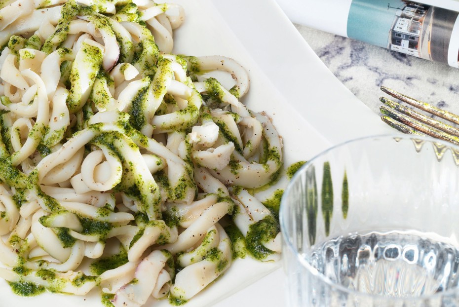 Фото рецепта Лапша из кальмара