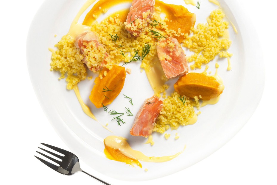 Фото рецепта Лосось с тыквой