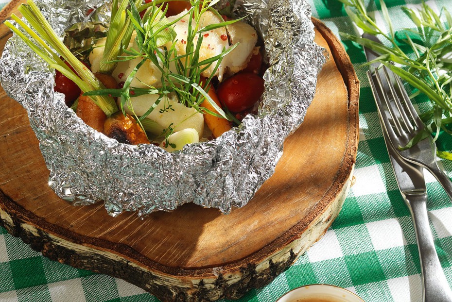 Фото рецепта Палтус, запеченный в фольге