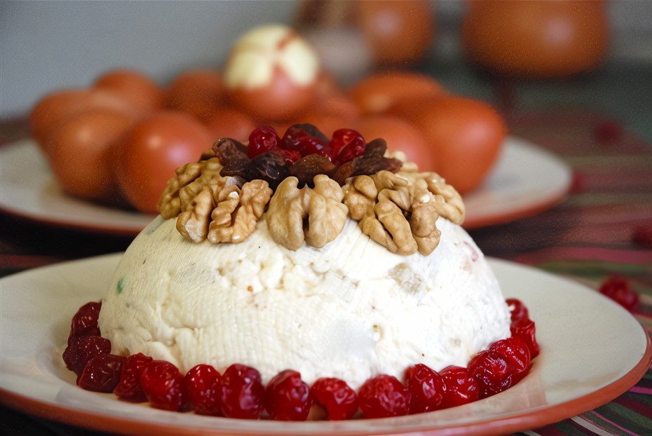 Фото рецепта Пасха с медом и цукатами