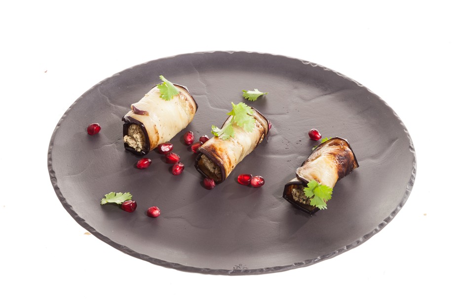 Фото рецепта Рулетики из баклажанов пхали бадриджани