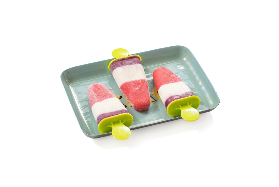 Фото рецепта Полосатое мороженое из йогурта (popsicle)
