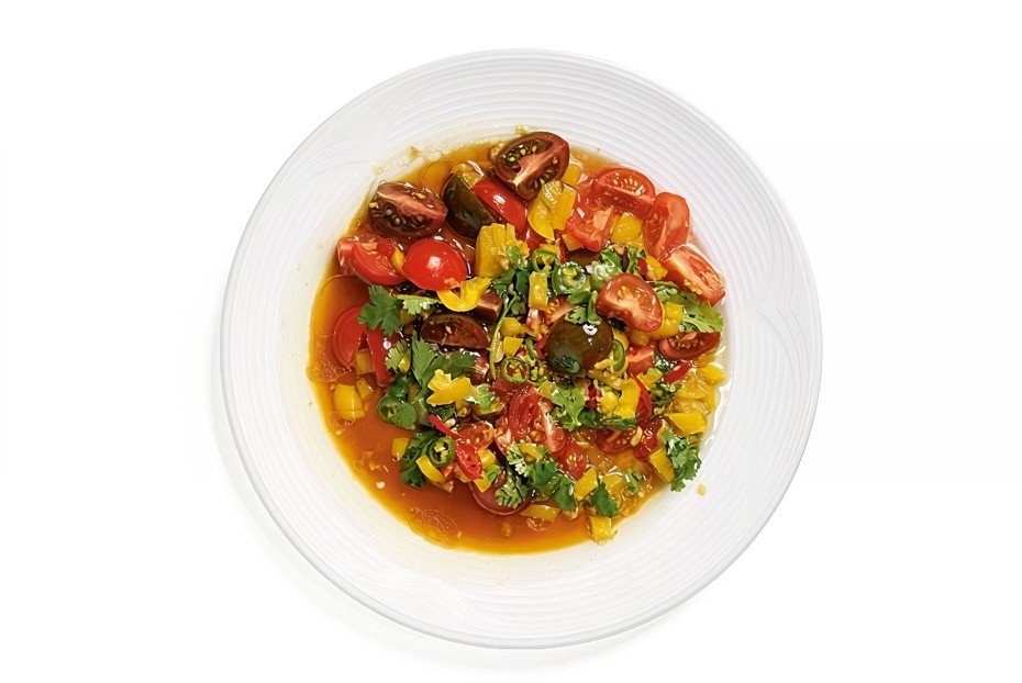 Фото рецепта Помидоры в кисло-остром соусе