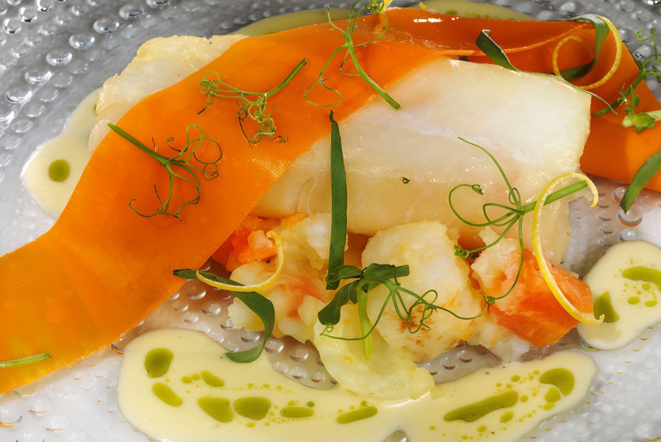 Фото рецепта Припущенная треска с горчицей