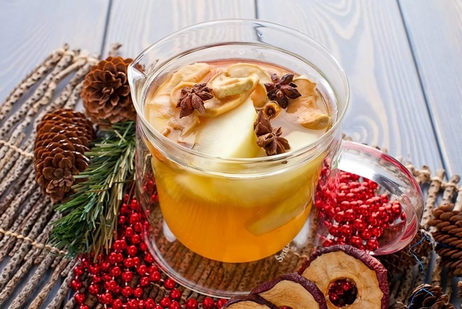 Фото рецепта Рождественский фруктовый компот