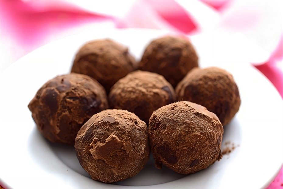 Фото рецепта Шоколадные трюфели с вареной сгущенкой