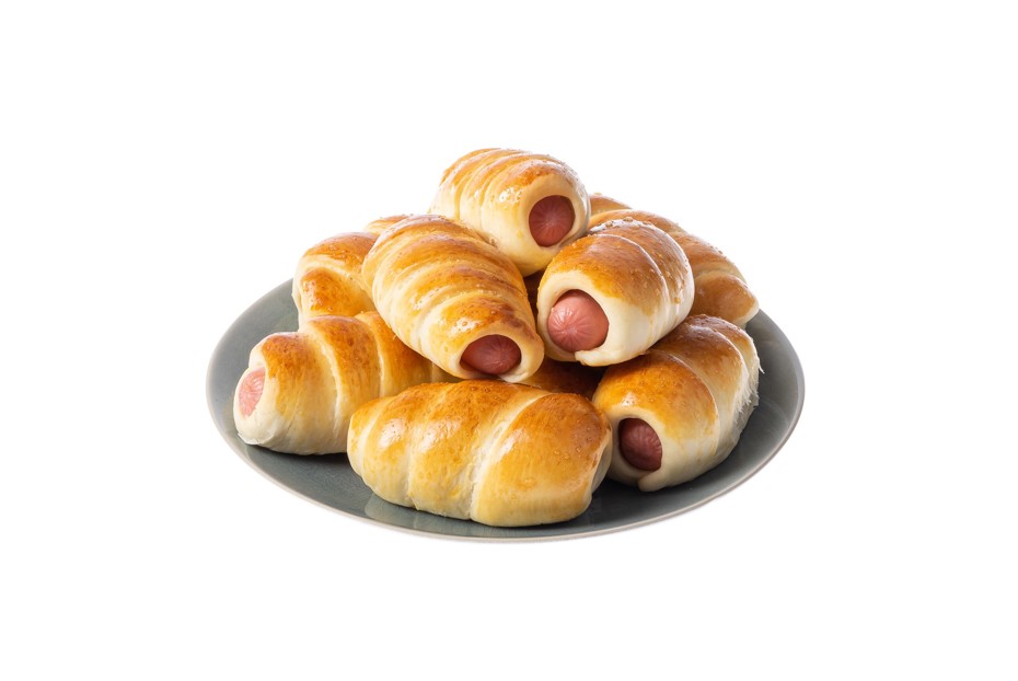 Фото рецепта Сосиски в сдобном тесте