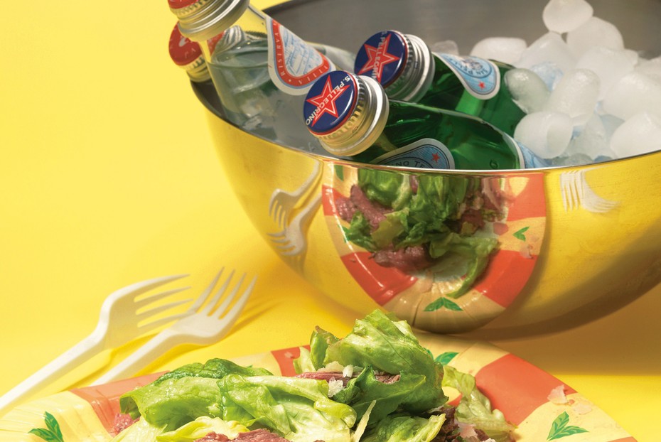 Фото рецепта Тальятта с латуком и пармезаном