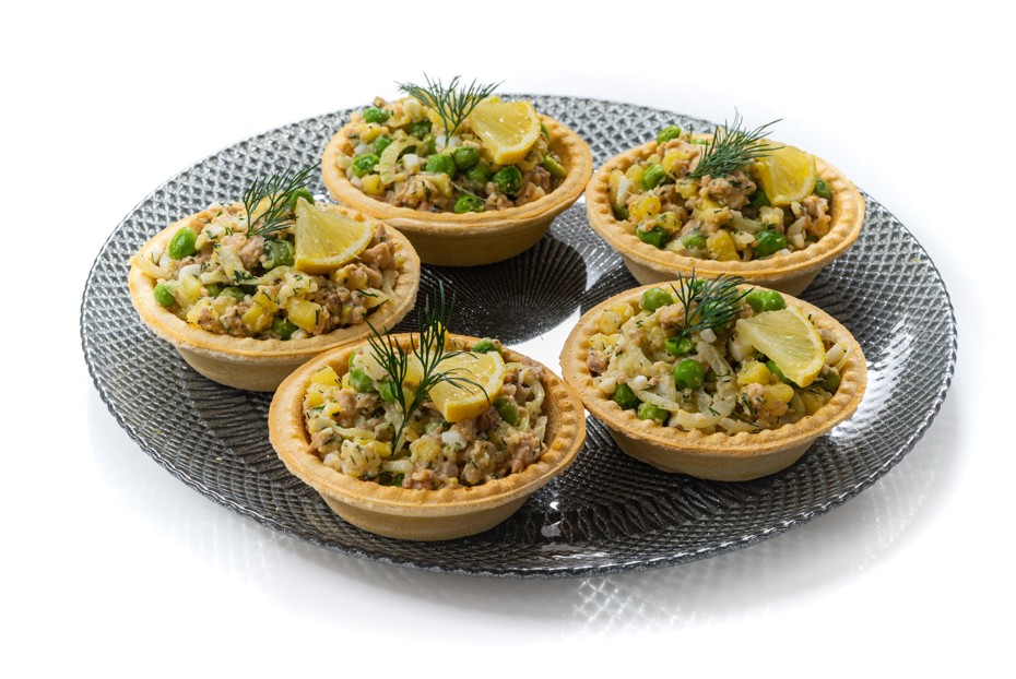 Фото рецепта Тарталетки с печенью трески