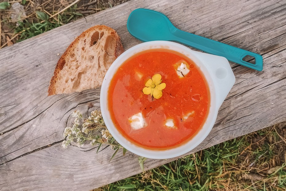 Фото рецепта Томатный суп с фетой