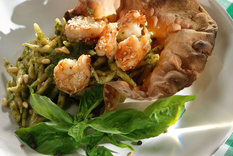 Фото рецепта Трофие с песто и креветками