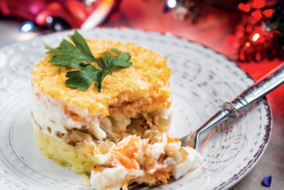 Фото рецепта Веганский салат «Мимоза»