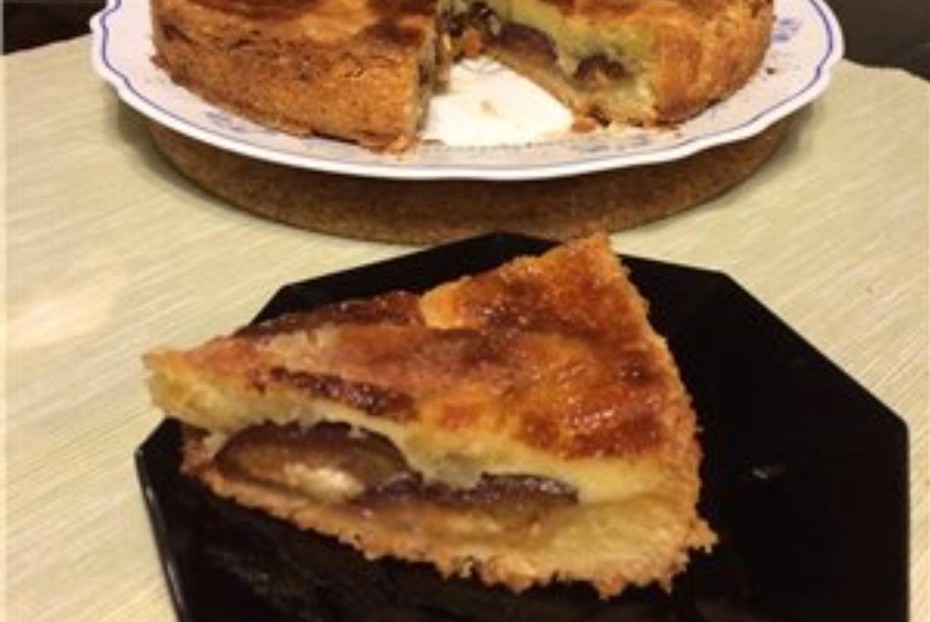 Фото рецепта Заливной сливовый пирог