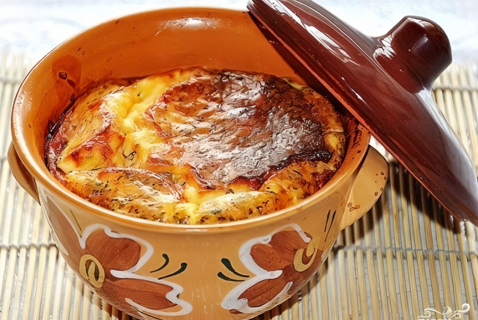 Фото рецепта Запеканка из овощей в горшочке