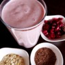 Фотография рецепта Банановоклюквенный смузи с овсяными хлопьями и семенами льна автор Анастасия