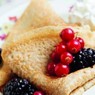 Фотография рецепта Блинчики из гречневой муки с ягодным ассорти автор Ekaterina Gusakova