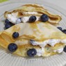 Фотография рецепта Блинчики с сыром рикотта и голубикой автор ЮЛИЯ ТИМОФЕЕВА