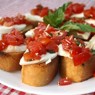 Фотография рецепта Брускетта с помидорами и моцареллой автор Anna Zhubinska