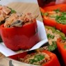 Фотография рецепта Фаршированные перцы под соусом из белых грибов автор Екатерина Горшенина