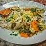 Фотография рецепта Филе пангасиуса в молочном соусе с овощами автор КУЛИНАРНАДОМНИК