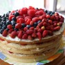 Фотография рецепта Фруктовоягодый торт с кремом из маскарпоне автор Валерия Мачнева