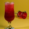 Фотография рецепта Газированный клюквенный пунш с ягодным льдом автор Саша Давыденко