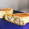 Фотография рецепта Горячая лепешка с сулугуни и курицей автор Анастасия Шубина