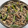 Фотография рецепта Гречневая лапша со стручковой фасолью и свининой автор Лоскутова Марианна