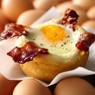 Фотография рецепта Яйцо с беконом в корзиночке из хлеба автор Наталья Панькова