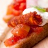 Фотография рецепта Канапе с сыром помидором и беконом автор Саша Давыденко