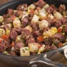 Фотография рецепта Картофель тушенный с копченой грудинкой автор Саша Давыденко