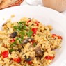 Фотография рецепта Куриный плов с грибами и базиликом автор Masha Potashova
