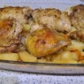 Фотография рецепта Куриное бедро с картофелем в духовке автор Изабелла Грачева