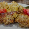 Фотография рецепта Куриные котлеты с сыром специями и гарниром из цветной капусты автор Ална Казавчинская