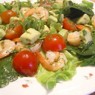 Фотография рецепта Легкий салат с креветками и авокадо автор Olga Shoo