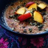 Фотография рецепта Льняная каша сыроедческая с кокосом и персиком автор Ягода Малина