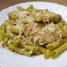 Фотография рецепта Макароны с соусом песто и куриной грудкой автор ЮЛИЯ ТИМОФЕЕВА