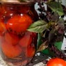 Фотография рецепта Маринованные помидоры на зиму с базиликом автор Изабелла Грачева