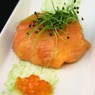 Фотография рецепта Мешочек с лососем с красной икрой и огурцом автор Алексей Григорьев