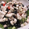 Фотография рецепта Нарезанный греческий салат с курицей автор ТАТЬЯНА ПЕТРУХИНА